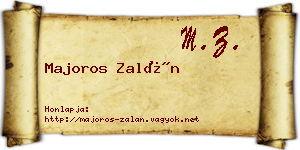 Majoros Zalán névjegykártya
